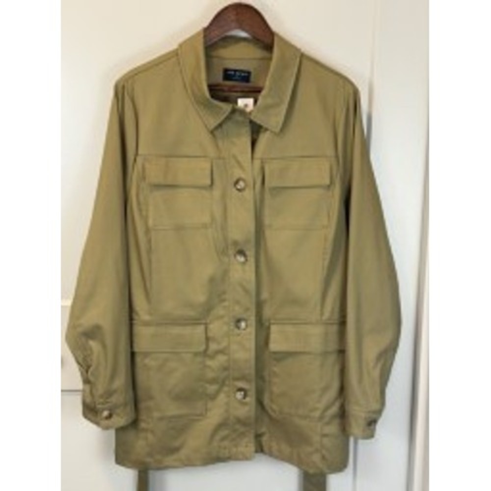 NWT Lane Bryant Olive Dobby Belted Utility Jacket size 14‎